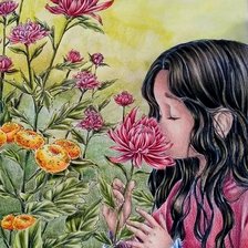 Схема вышивки «девочка»