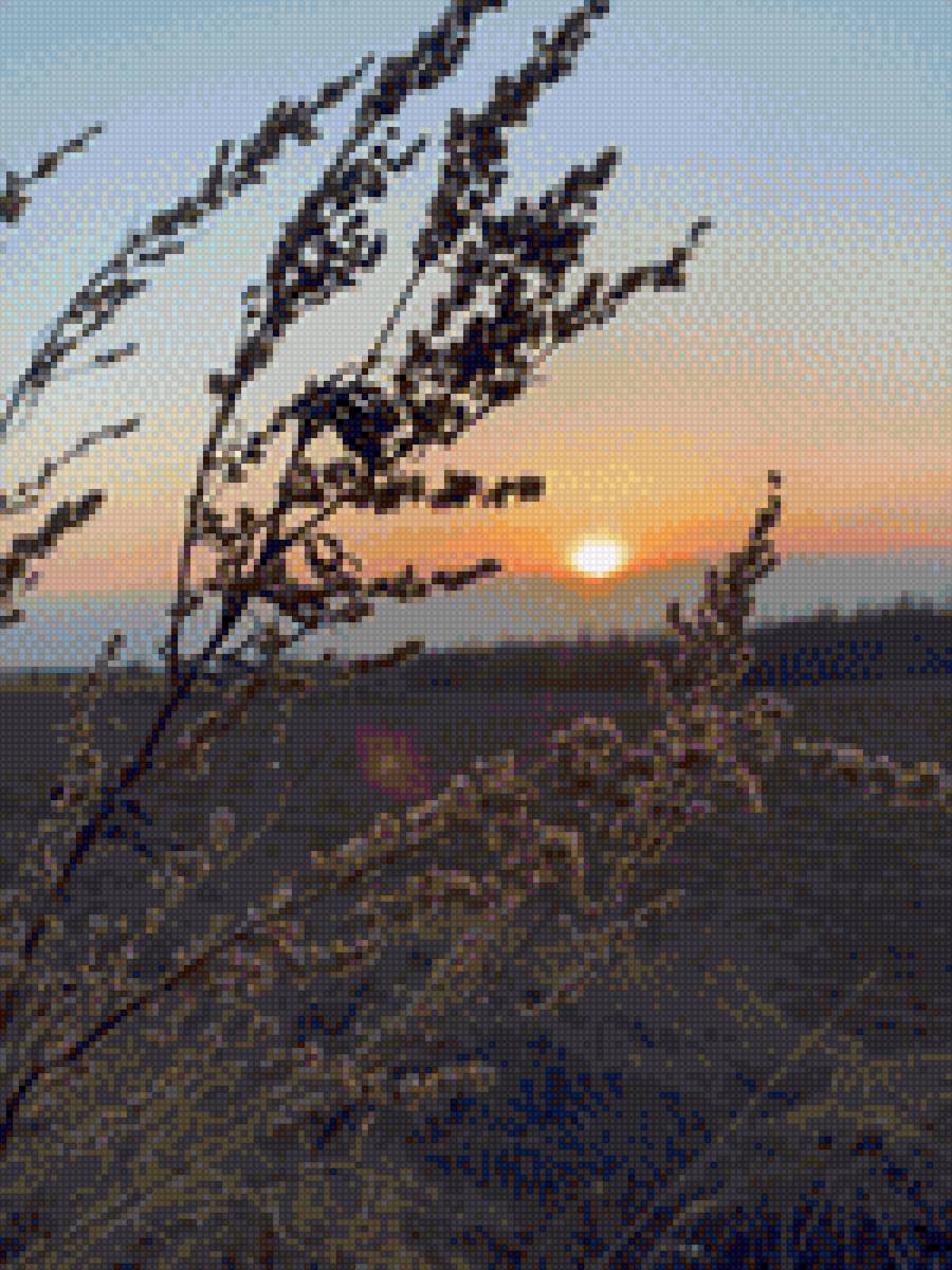 Закат - поле, закат - предпросмотр