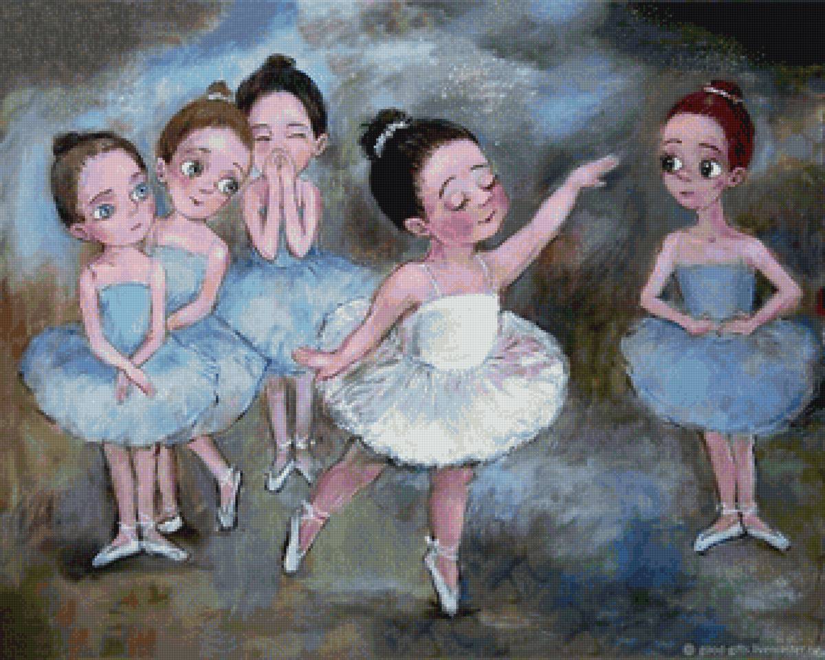 Балерины - балет, картина, дети - предпросмотр