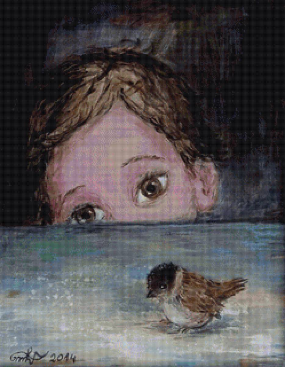 Грусть - дети, картина, грусть, глаза - предпросмотр