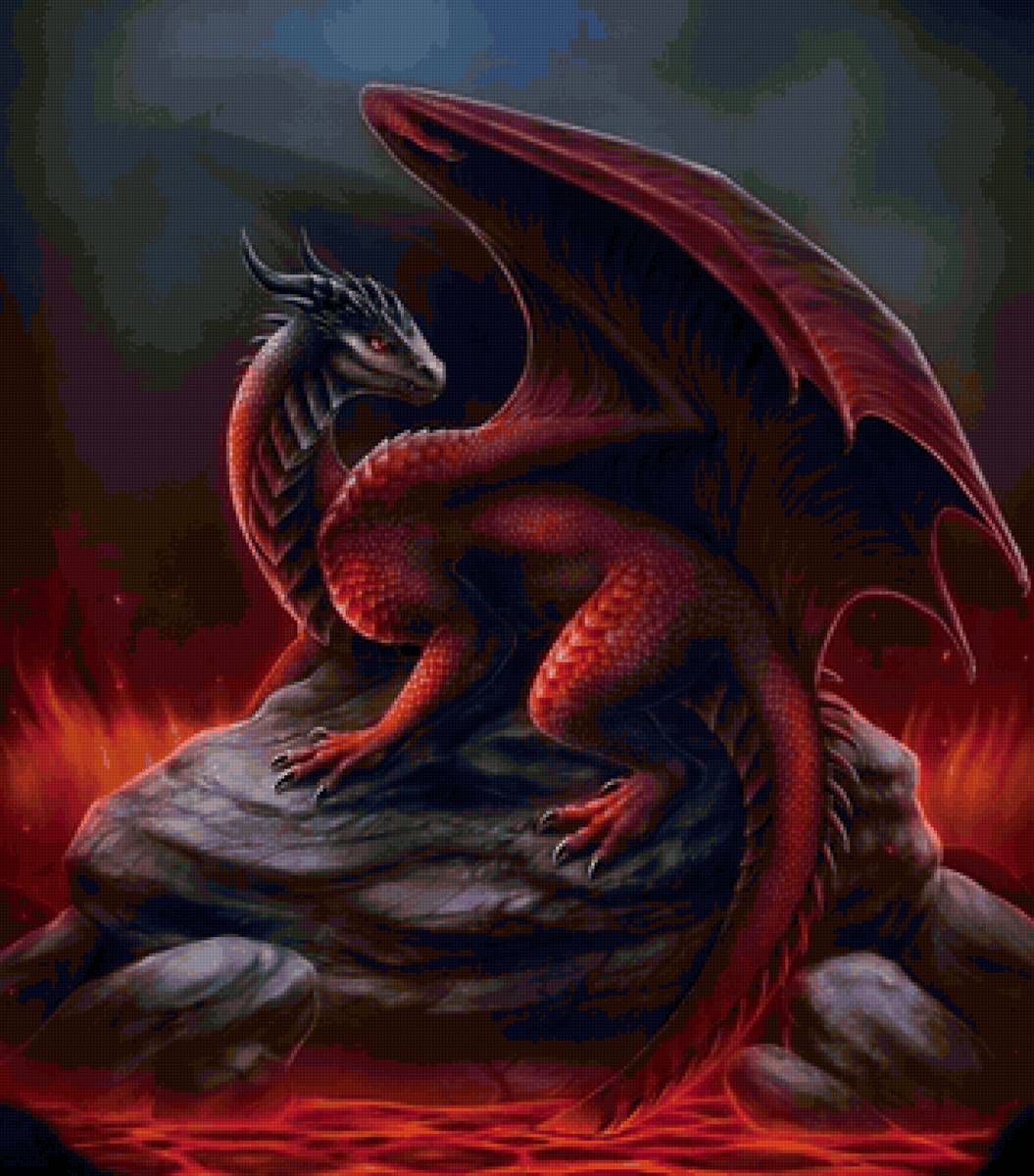 Дракон огня - фэнтези, дракон - предпросмотр