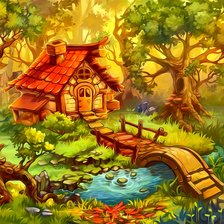 Схема вышивки «сказочный домик»