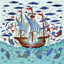 Схема вышивки «кораблик»