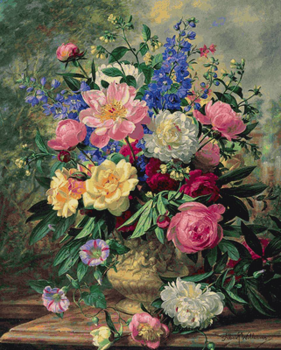 Букет.  Худ. Альберт Вильямс - букет, альберт вильямс - предпросмотр