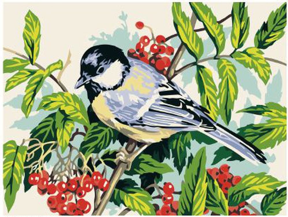 синичка - рисунок - оригинал