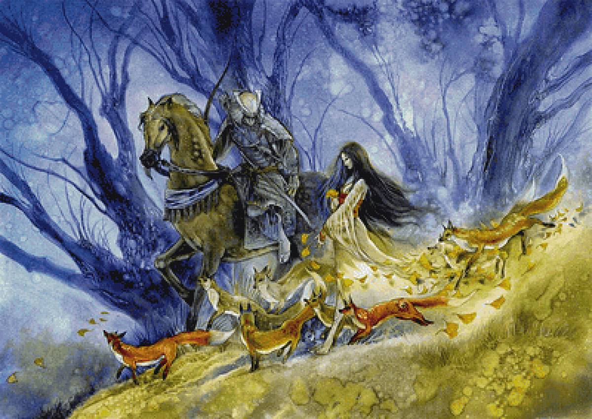 Встреча в пути - япония, сказки, мифы, легенды, воин, кицунэ - предпросмотр