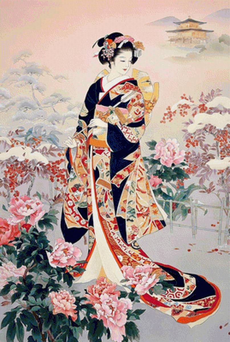 Geisha - geisha, japanese, kimono - предпросмотр