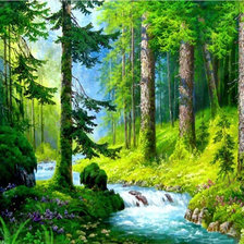 лесная река