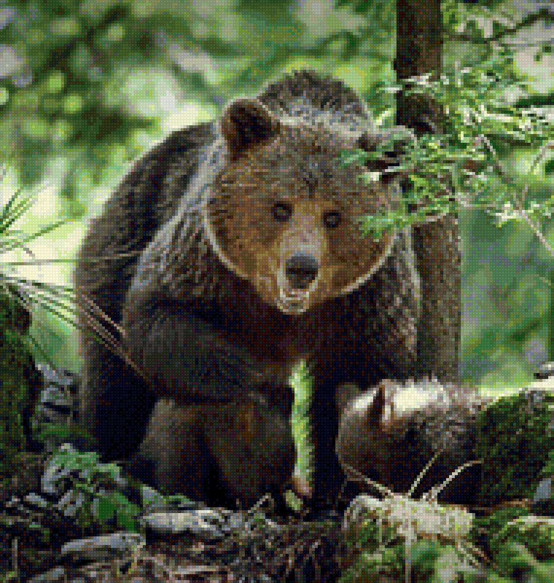 Семейка мишек - медведи, животные - предпросмотр