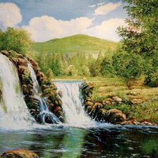 Схема вышивки «река»