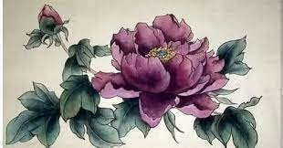 китайская живопись - цветы - оригинал