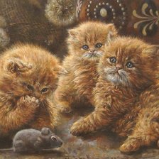 Схема вышивки «котята»