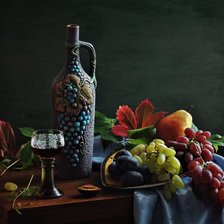 Схема вышивки «Вино и фрукты»