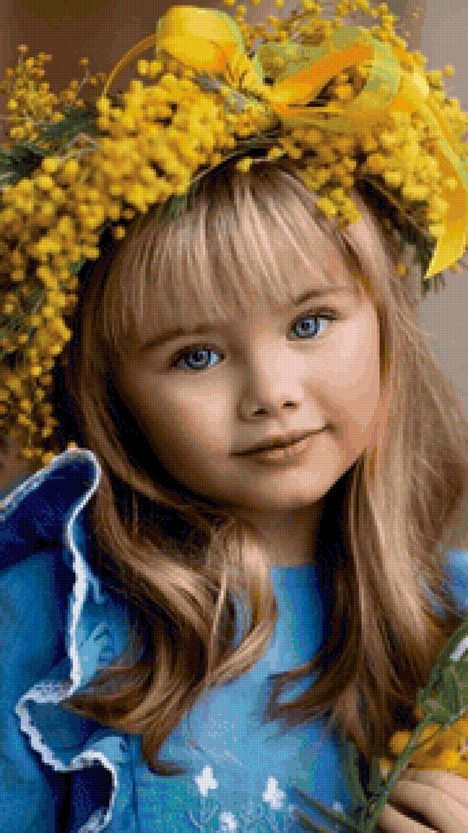 Девочка с венком - лето, дети - предпросмотр