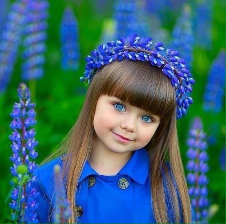 Девочка с венком - девочка, венок, цветы - оригинал