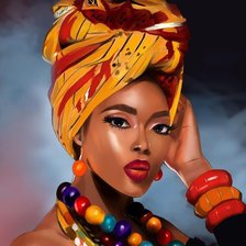 Схема вышивки «Belleza negra 1»