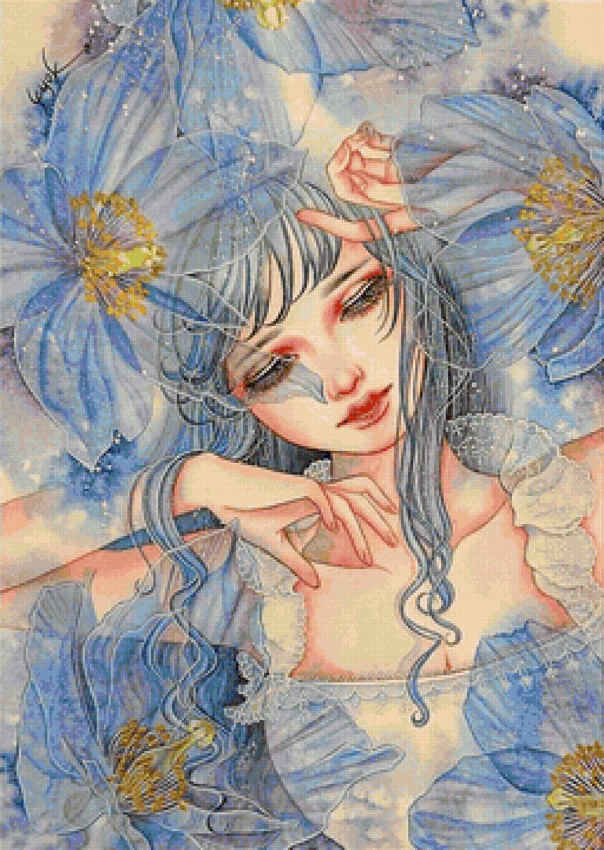 Девушка в цветах - девушка, цветы - предпросмотр