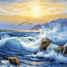 Схема вышивки «Морской пейзаж»