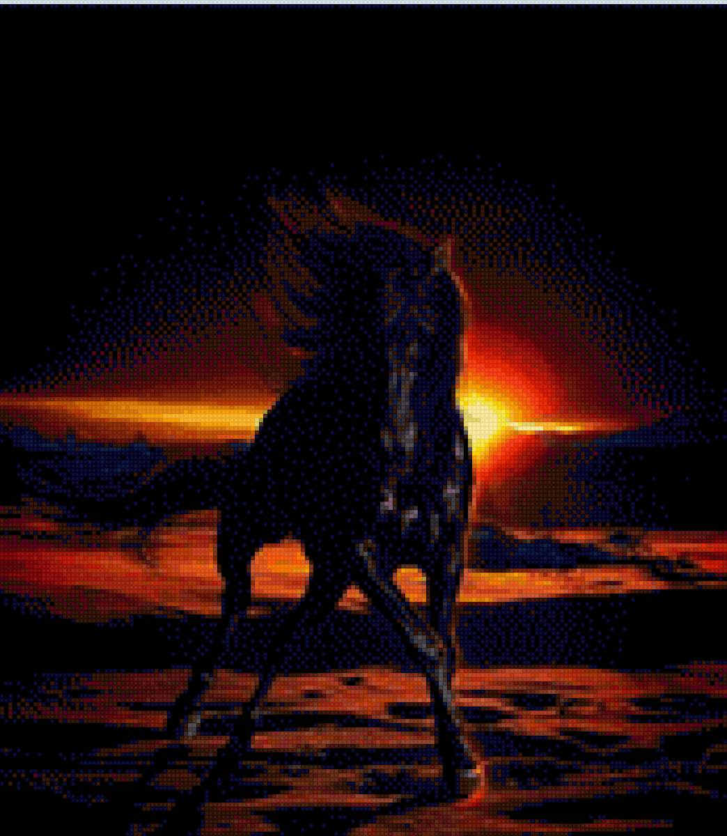 На закате - миф, лошади - предпросмотр