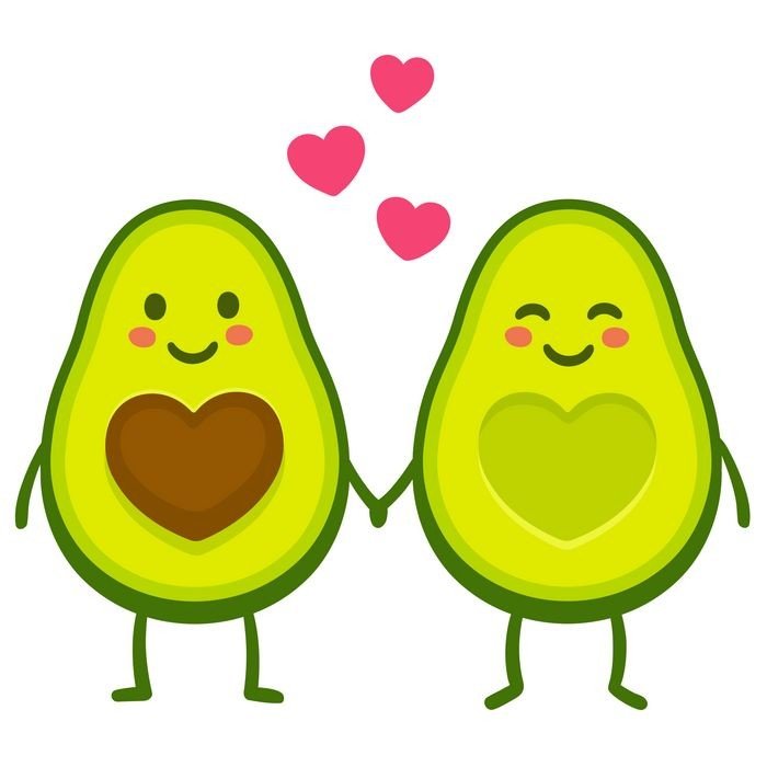 Авокадо - влюбленные авокадо - оригинал