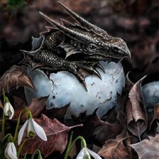 Схема вышивки «дракон»