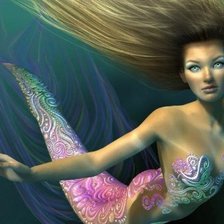 Схема вышивки «русалка»