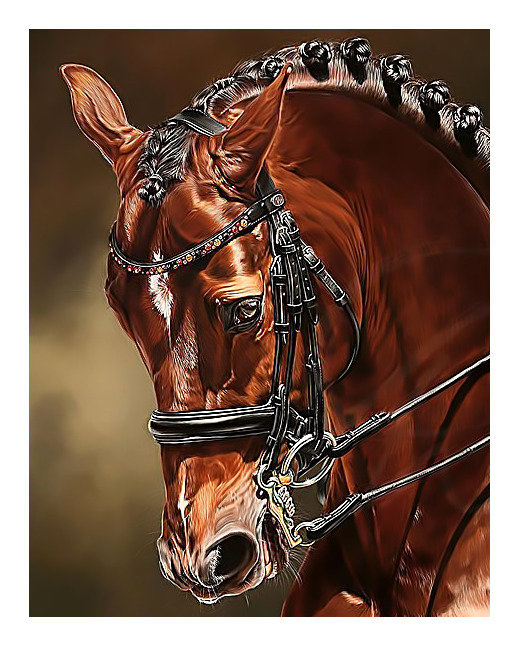 Конь. - живопись, конь, лошади, животные - оригинал