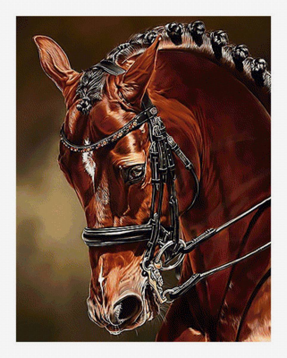 Конь. - живопись, лошади, животные, конь - предпросмотр