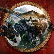 Пандарен с фоном