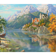 Схема вышивки «замок»