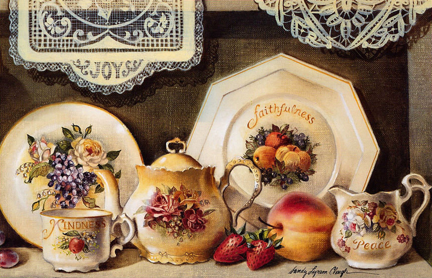 кухня - чашка, цветы, натюрморт - оригинал