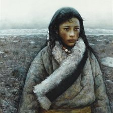 Оригинал схемы вышивки «Тибетская девочка4» (№2441055)