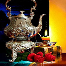 Схема вышивки «натюрморт с чайником»