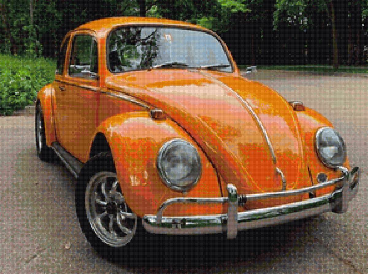 Жёлтый автомобиль - желтый, автомобиль, авто, пейзаж - предпросмотр