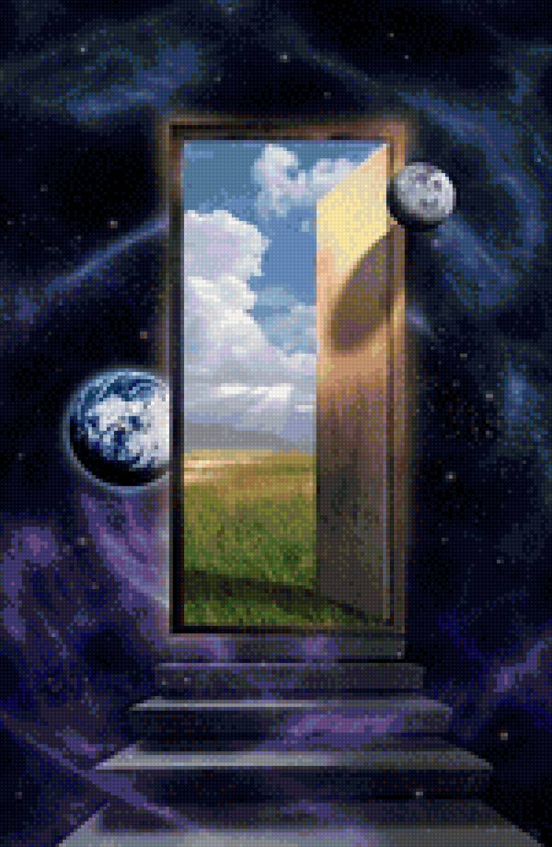 открытая дверь - картина - предпросмотр