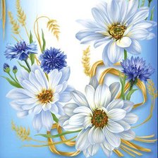 Схема вышивки «Нежный букет цветов»