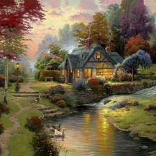 Схема вышивки «Вечер»