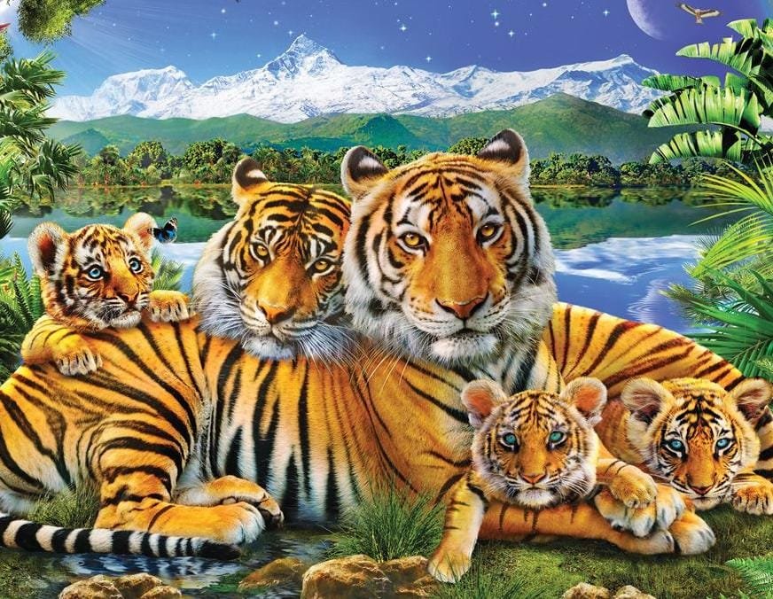 Семья Львов - львы семья любовь животные сказочная семья - оригинал