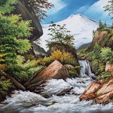 Схема вышивки «горный ручей»