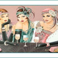 Схема вышивки «art deco trio»