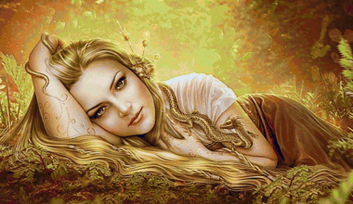 дракон - девушка, сказка - предпросмотр