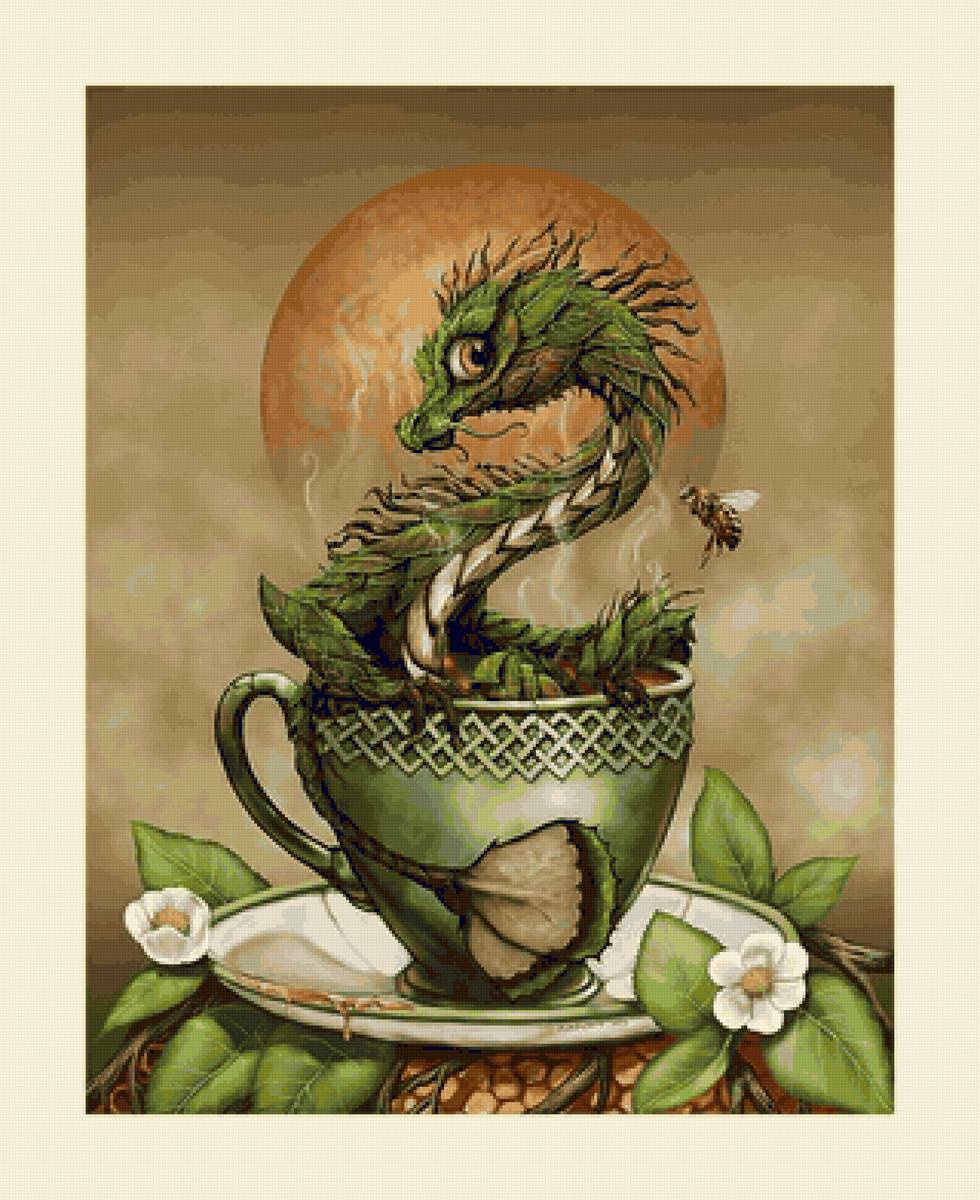 дракон - сказка, малыш, цветы - предпросмотр