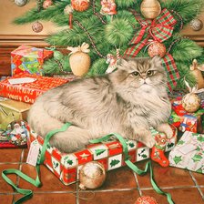 Схема вышивки «Кот»