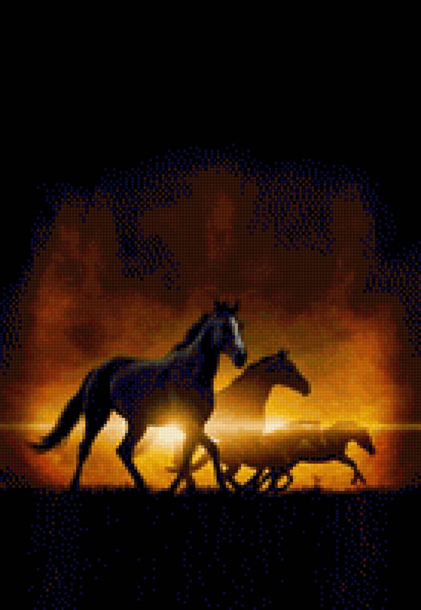 На закате - миф, лошади - предпросмотр