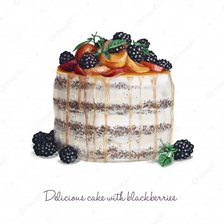 Схема вышивки «cake - blackberry»