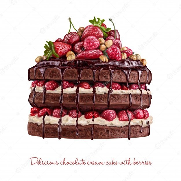 cake - berries - оригинал