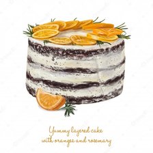 Схема вышивки «cake - orange»