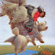 Схема вышивки «ВАН И ГУАН. НАРУШАЯ ЗАКОНЫ ГРАВИТАЦИИ-1»