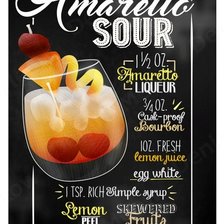 Схема вышивки «nápoje - amaretto sour»