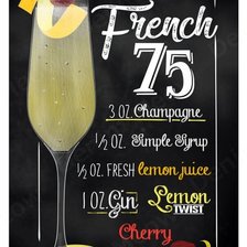 Схема вышивки «nápoje - french 75»